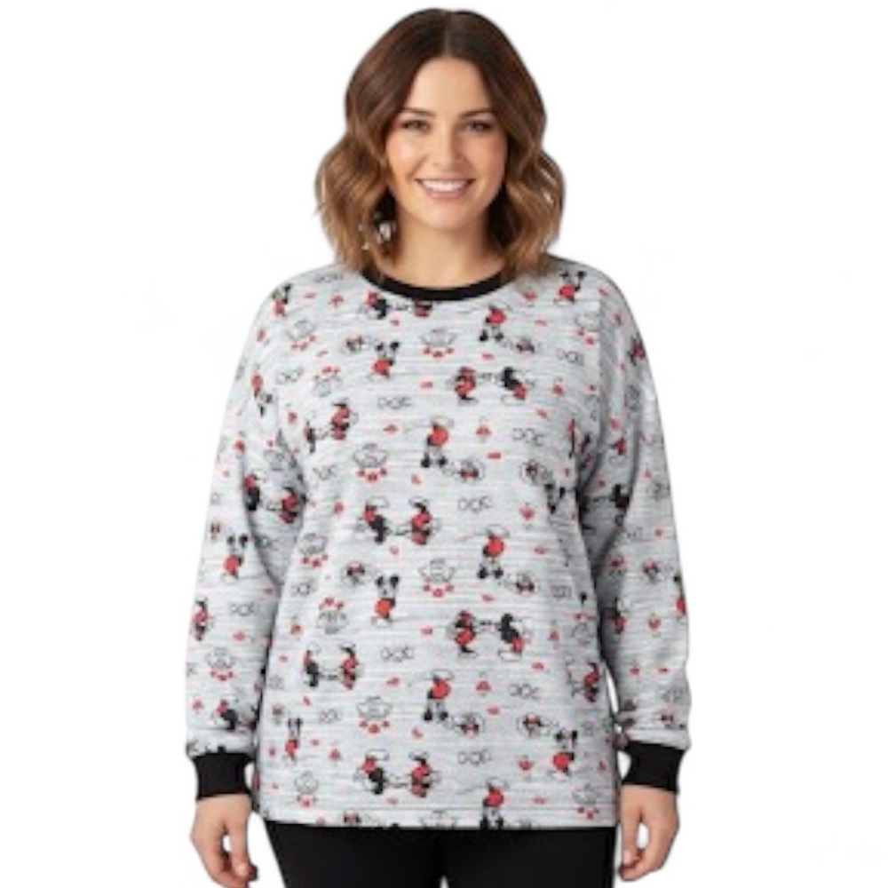 Disney Mickey Mouse Minnie Mouse Women’s Valentine’s Sweater – Size M